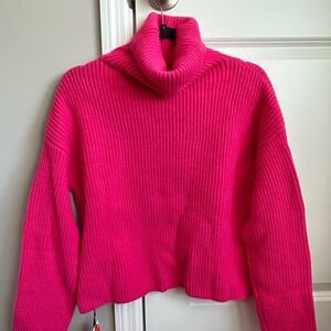 Cider Pink Chunky Knit Turtleneck Sweater